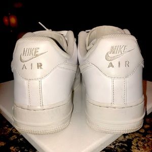 Nike Air Force Mens size 10.5 White slightly used but still a lot of life left.